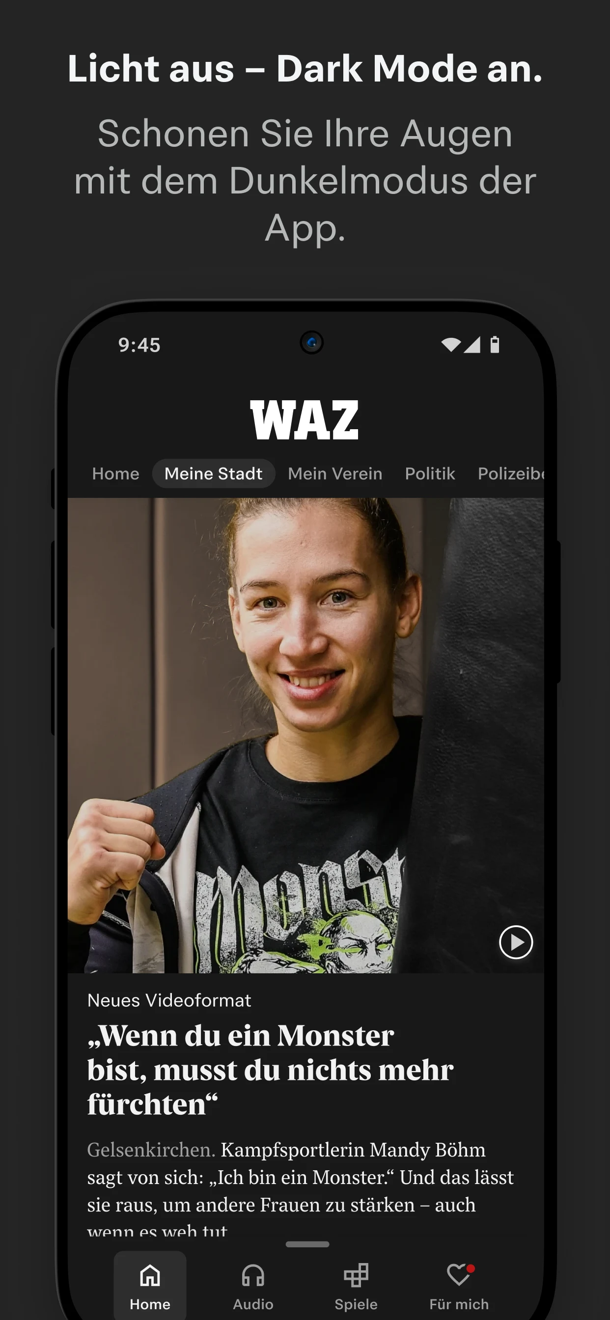 WAZ News screenshot
